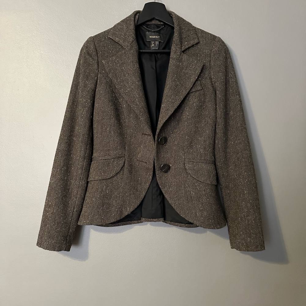 Women's Brown Tweed Blazer